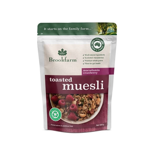 Brookfarm Toasted Muesli - Macadamia Cranberry 1.3kg