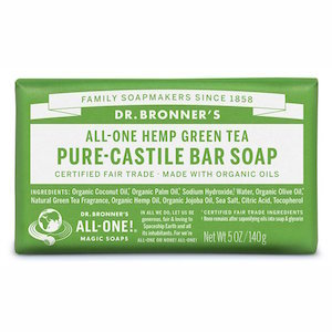 Dr. Bronners Castile Bar Soap Green Tea 140g