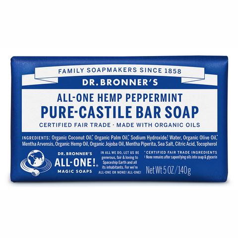 Dr. Bronners Castile Bar Soap Peppermint 140g