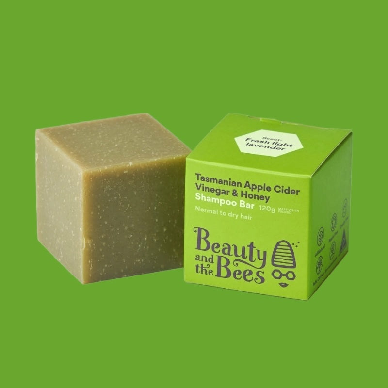 Beauty and the Bees Tasmanian Apple Cider Vinegar & Honey Shampoo Bar 120g
