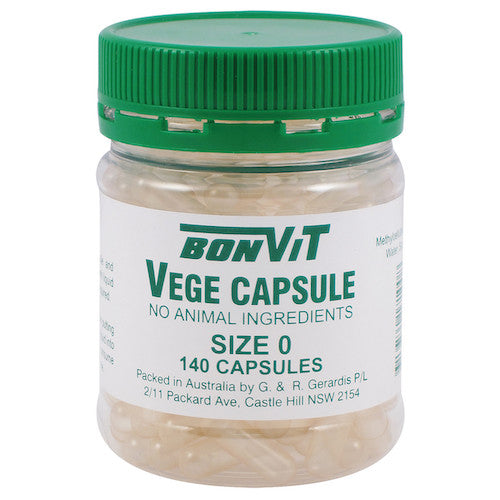 Bonvit Empty Capsules Size '0' Vege 140caps