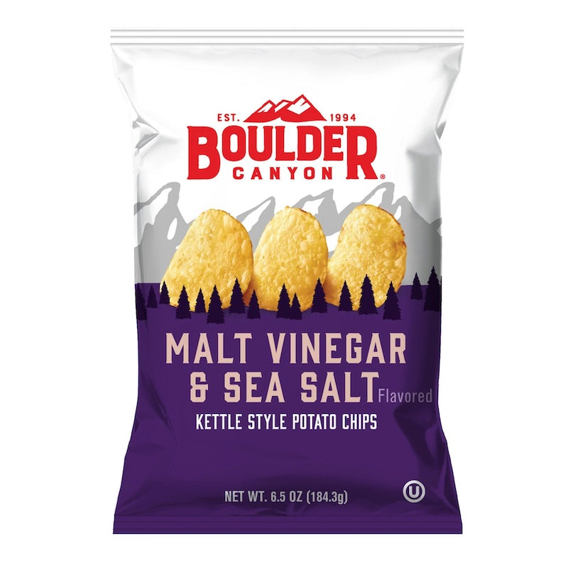 Boulder Canyon Malt Vinegar & Sea Salt Potato Chips 142g