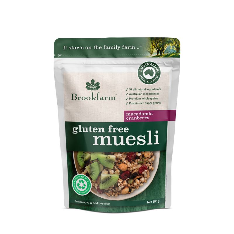 Brookfarm GF Muesli - Cranberry Macadamia 950g