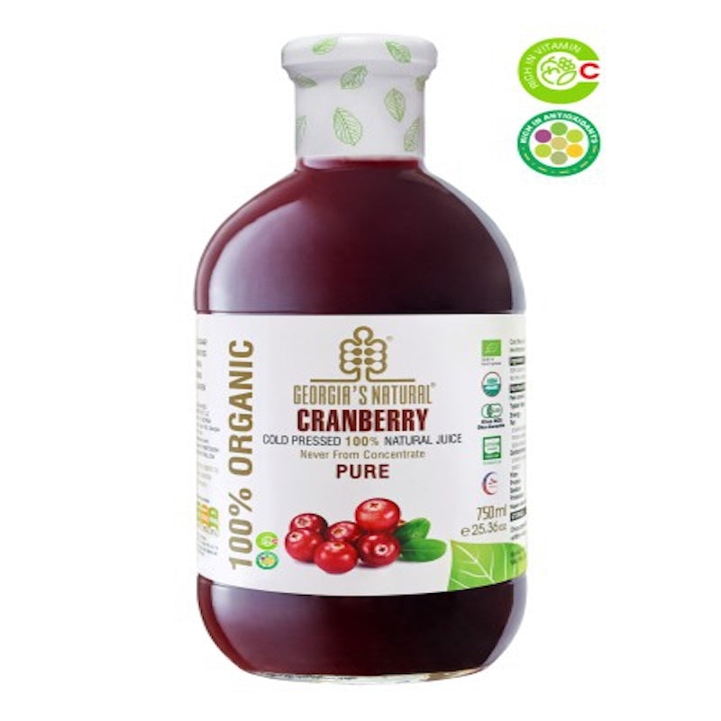 Georgia's Natural Pure Cranberry Juice Organic 1Lt