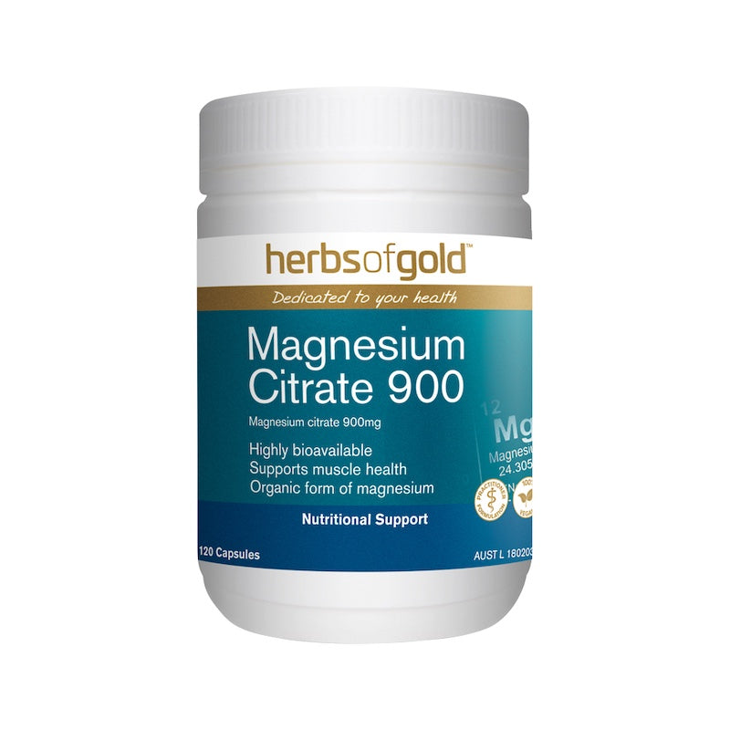 Herbs of Gold Magnesium Citrate 900 120caps