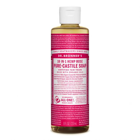 Dr. Bronners Hemp Pure Castile Soap Rose 237ml