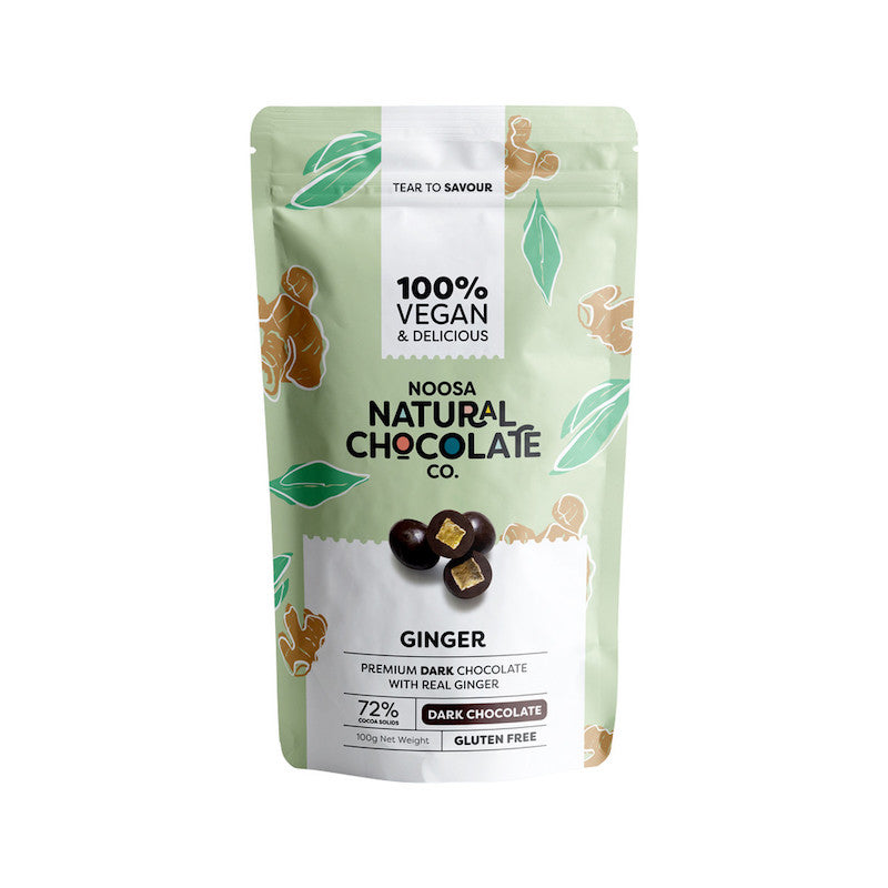 Noosa Natural Chocolate Co. Ginger in Dark Chocolate 100g