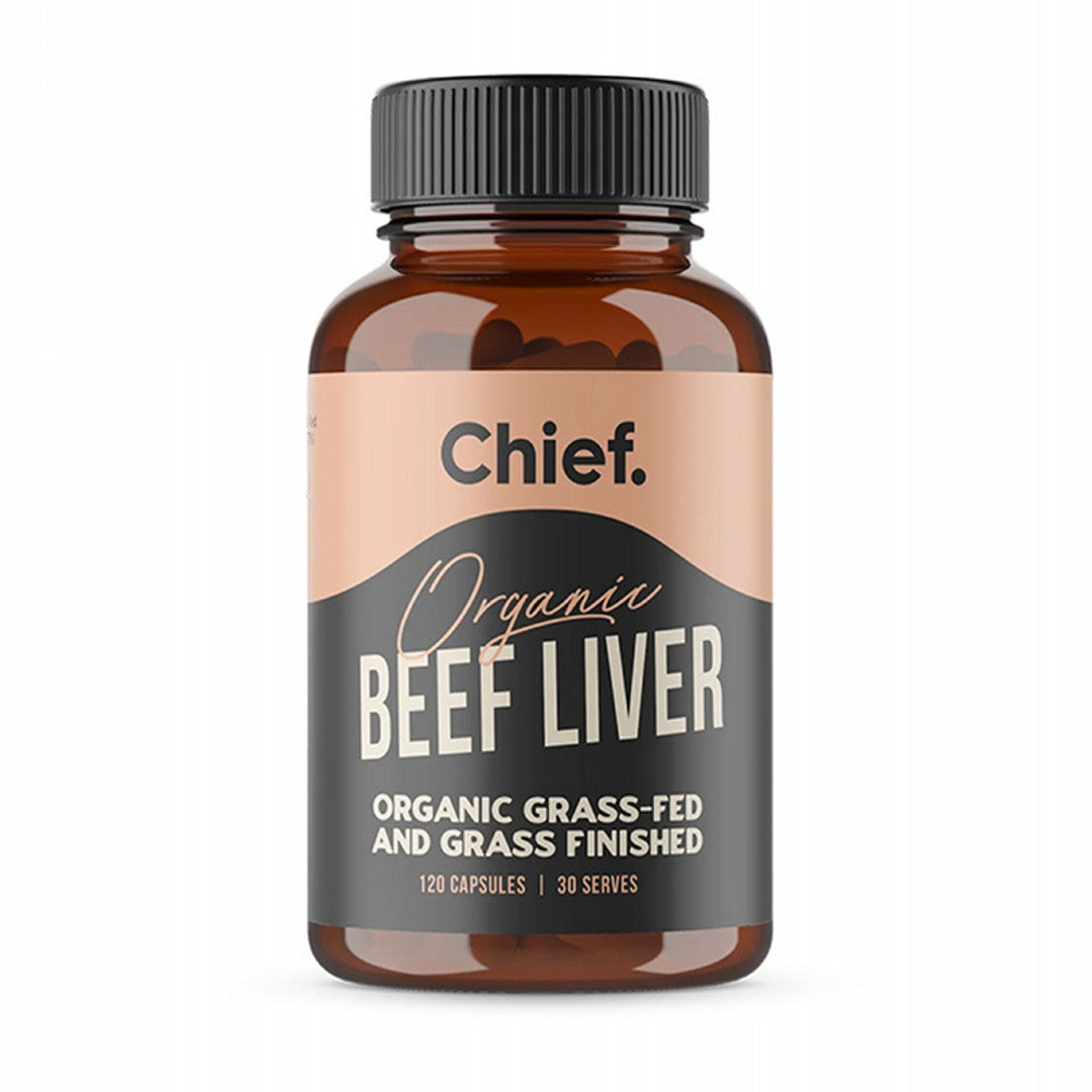Chief Nutrition Organic Grass-Fed Beef Liver 120caps