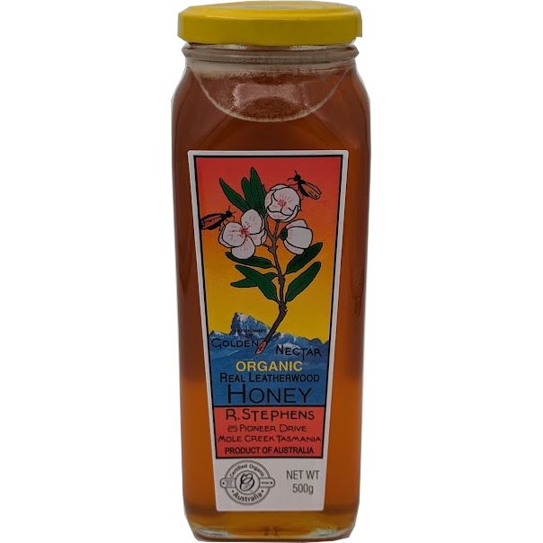 R Stephens Leatherwood Honey Organic 500g