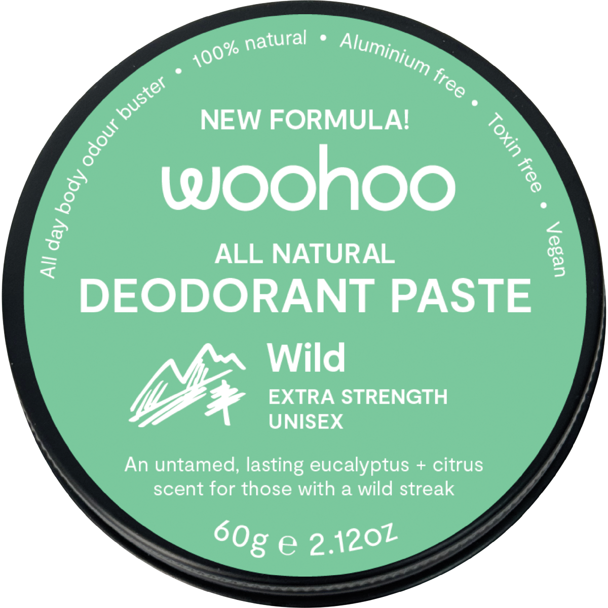 Woohoo! Deodorant Paste WILD Extra Strength 60g