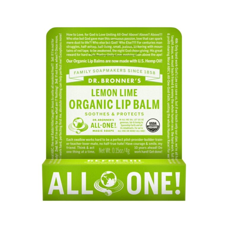 Dr. Bronners Organic Lip Balm Lemon Lime 4g