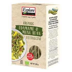 explore cuisine edamame & mung bean fettuccine organic 200g