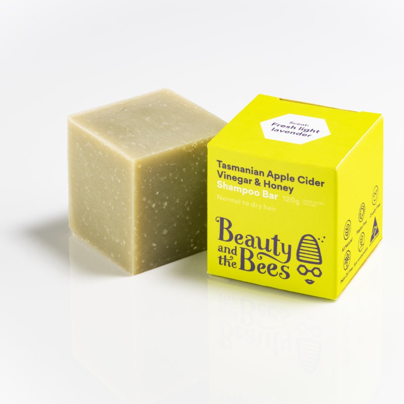 Beauty and the Bees Apple Cider Vinegar & Honey Shampoo Bar 120g Bentleigh Health Foods