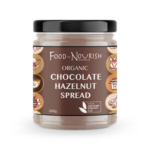 food to nourish chocolate hazelnut spread organic 200g