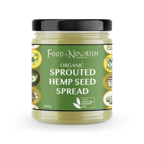 food to nourish sprouted hemp seed spread organic 200g