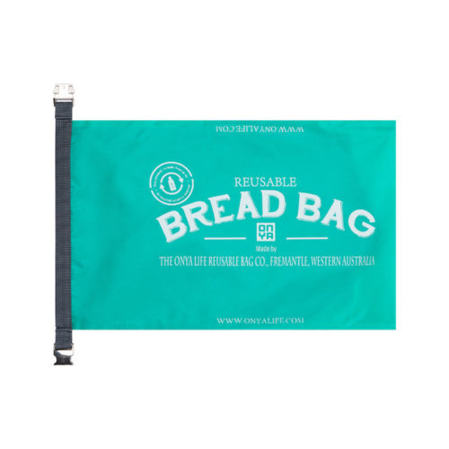 onya reusable bread bag aqua