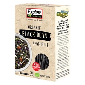 explore cuisine black bean spaghetti organic 200g