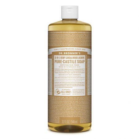 dr. bronners hemp pure castile soap sandalwood & jasmine 946ml