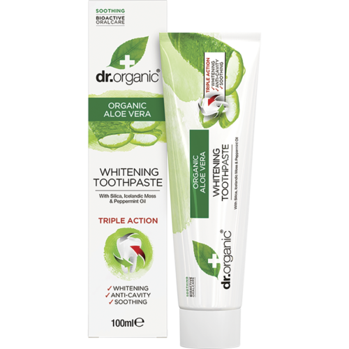 dr. organic aloe vera whitening toothpaste organic 100ml