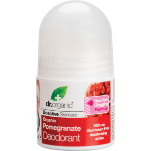 dr. organic pomegranate roll on deodorant 50ml
