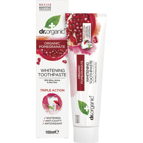 dr. organic pomegranate whitening toothpaste organic 100ml
