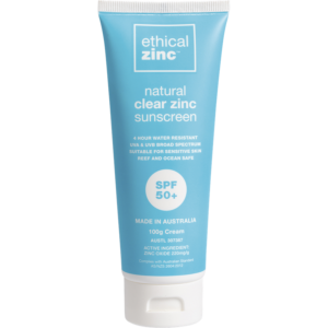 ethical zinc natural clear zinc sunscreen spf 50+ 100ml