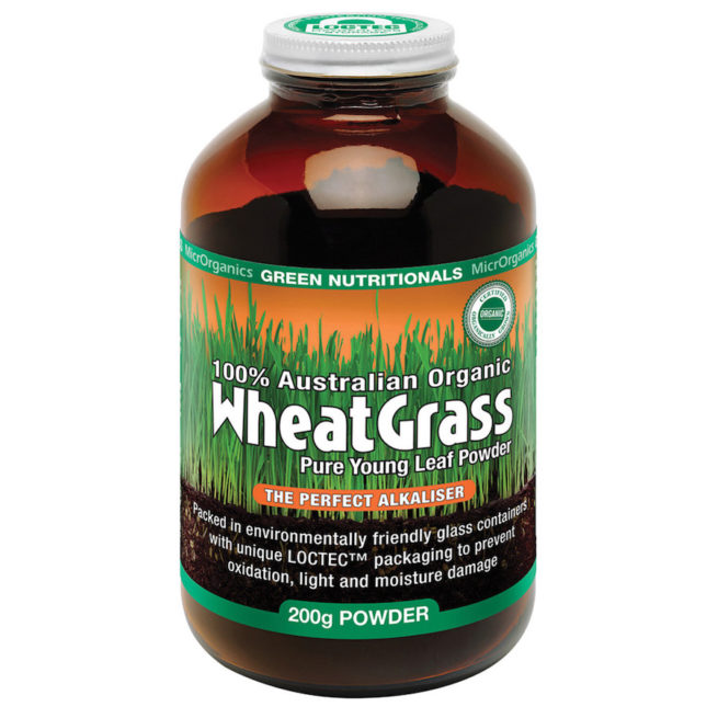 green nutritionals 100% australian wheatgrass organic 200g
