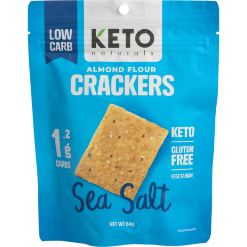 keto naturals almond flour crackers sea salt 64g