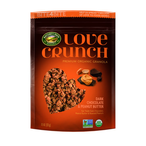 nature's path love crunch granola dark choc & peanut butter organic 325g