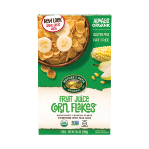 nature's path organic fruit juice corn flakes 300g