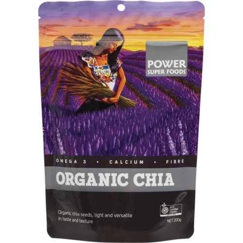 power super foods chia seeds organic 200g