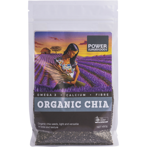 power super foods chia seeds organic 450g