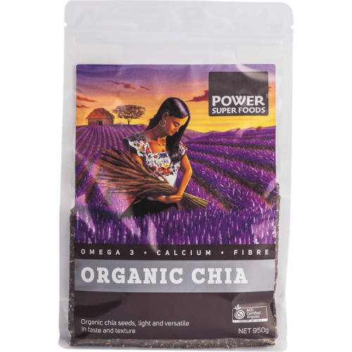 power super foods chia seeds organic 950g