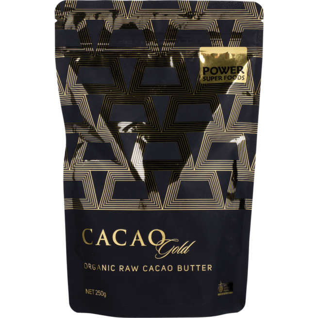 power super foods cacao gold butter (chunks) organic 250g