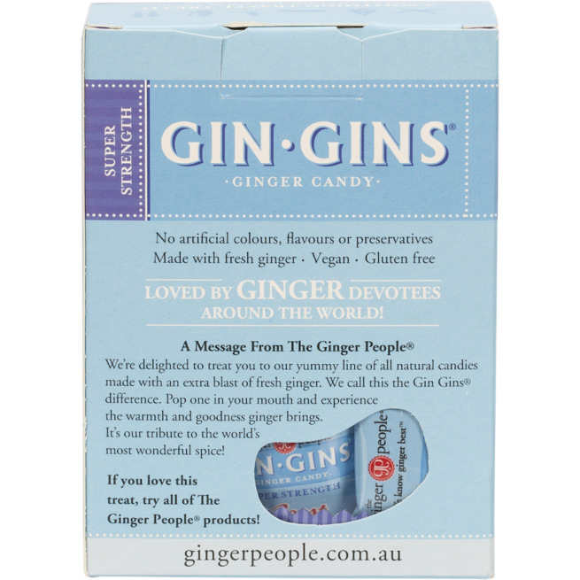 the ginger people gin gins ginger candy super strength (box) 84g