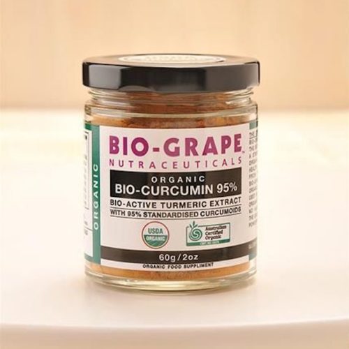 bio grape nutraceuticals organic bio curcumin 95% powder 60g