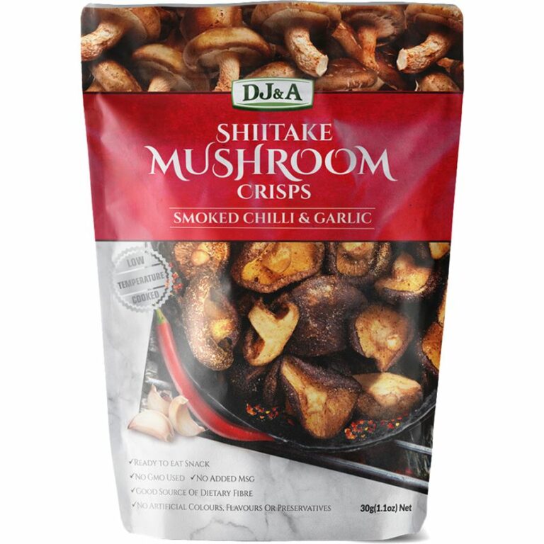 DJ & A Shiitake Mushroom Crisps Smoked Chilli Garlic 30g
